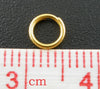 J064 - 100 pcs Double Rings - Gold Plated Open Jump Split Rings - 5mm - 22 Gauge