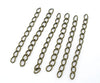 N131 - 100 pcs. - Bronze Extender Extension Chain Links Tails - 2 inch each - 50x3mm