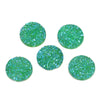 CA211 - 10 pcs Druzy Resin Embellishment Cabochons Emerald Green - 18mm - Circle Round