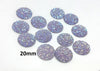 CA618 - 10 pcs Druzy Resin Embellishment Cabochons Purple Lavender - 20mm - Dome Style