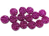 rc0015 - 10 pcs Druzy Resin Embellishment Cabochons Fuchsia Pink - 12mm