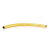 BD547 - 100 pcs. Gold Plated Noodle Tube Long Thin Smooth Curved Beads - 50mm x 3mm (2" x 0.12") - Hole Size: 2.4mm - Made of Copper! High Quality!