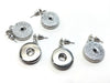 E771 - 2 pcs. 304 Stainless Steel Earring Dangle Posts - For 20mm Chunk Snap Buttons - Silver Tone