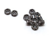 BD168 - 20 pcs Gunmetal Black Clear Rhinestone Rondelle Spacer Beads - 5mm x 2.4mm - Grade AAA - Hole Size: 1mm - Straight Edge