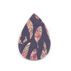 P1092 - 10 pcs Nature Feathers Multicolor Faux Leather Dangle Charms Pendants - Teardrop - 56mm (2.2") - Great for Earrings! Double Sided