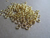 J064 - 100 pcs Double Rings - Gold Plated Open Jump Split Rings - 5mm - 22 Gauge