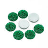 CA135 - 10 pcs Druzy Resin Embellishment Cabochons Green - 12mm - Shimmer Style