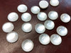 CA885 - 10 pcs Druzy Resin Embellishment Cabochons - 12mm - Gleam Style - White - Solid