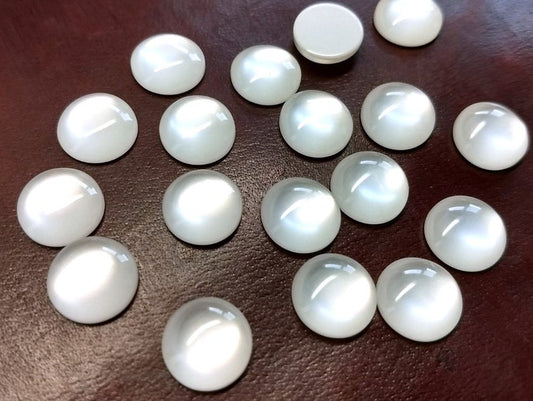 CA885 - 10 pcs Druzy Resin Embellishment Cabochons - 12mm - Gleam Style - White - Solid