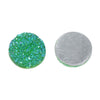 CA211 - 10 pcs Druzy Resin Embellishment Cabochons Emerald Green - 18mm - Circle Round