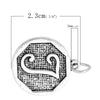 P101 - 4 pcs. Antique Silver LARGE Letter "T" Alphabet Letter Charm Pendant - 23mm x 20mm - Stamped Design
