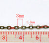 N109 - 10M (32.8 Ft) - Antique Bronze Tone Flat Link-Opened Chain - 3x2mm