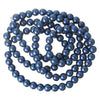 BD086 - 6mm Dark Blue Glass Pearl Imitation Round Beads - 32 inch strand