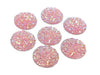CA642 - 10 pcs Druzy Resin Embellishment Cabochons Light Pink Blush Multicolor - 20mm - Dome Style