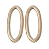 J037 - 20 pcs Acrylic Rose Gold Plated Oval Connector Chain Closed Rings - 32mm (1 1/4") - 8 Gauge (3.1mm Thick) - 32mm x 14mm