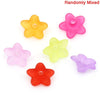 BD755 - 800 pcs Frosted Flower Acrylic Beads - 10x4mm - Assortment