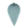 P650 - 10 pcs Light Blue Faux Leather Dangle Charms Pendants - Pinch Leaf - Silver Tone Jump Ring - 63mm (2.5") - Great for Earrings or Dangles