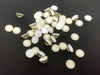 CA019 - 10 pcs Resin Embellishment Cabochons White Ivory Cream - 6mm - Dome Faceted Design - Flat Backs