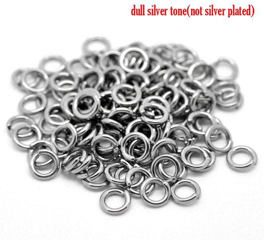 J262 - 300 pcs 304 Stainless Steel Open Jump Rings 7.5mm - 15 Gauge - THICK - HEAVY - High Quality - 1.4mm Thick!