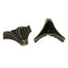 U007 - Lot of 6 Antique Bronze Corner Protector - For Boxes - Desks - Hardware - 2.2cm x 1.6cm