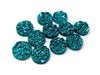 RC0016 - 10 pcs Druzy Resin Embellishment Cabochons Teal Green - 12mm