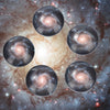 CA451 - 10 pcs Circle Milky Way Galaxy Universe Glass Round Dome Seals Tiles Self Adhesive Cabochons - 16mm