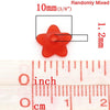 BD755 - 800 pcs Frosted Flower Acrylic Beads - 10x4mm - Assortment