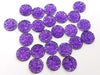 CA840 - 10 pcs Druzy Resin Embellishment Cabochons Purple - 12mm - Dome Circle