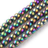 BD620 - 6mm Rainbow Glass Pearl Imitation Round Beads - 14.1 inch strand (Approx. 55 pieces) - Hole Size: 1mm
