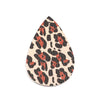 P1049 - 3 pcs. Jaguar Faux Leather Dangle Charms Pendants - Teardrop - Black and Brown - 54mm (2.13") - Double Sided