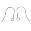 E128B - 1000 pcs 304 Stainless Steel Earring Hooks with Loop Hole - 19mm x 14mm - Tarnish Resistant!