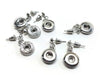 E772 - 2 pcs. 304 Stainless Steel Earring Dangle Posts - For 12mm Chunk Snap Buttons - Silver Tone