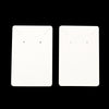 E454 - 30 pcs. White Cardboard Paper Jewelry Earrings Earring Rectangle Display Cards Tags Labels - 2 Holes- 90mm x 60mm (3.5" x 2.4")