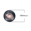 CA451 - 10 pcs Circle Milky Way Galaxy Universe Glass Round Dome Seals Tiles Self Adhesive Cabochons - 16mm