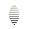 P1093 - 10 pcs. White with Black Stripes Faux Leather Dangle Charms Pendants - Marquise - 68mm (2.7") - Great for Earrings &amp; Dangles! Double Sided