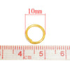 J130 - 100 pcs Gold Plated Open Jump Rings - 10mm - 16 Gauge (1.3mm Thick)