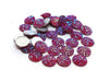10 pcs Druzy Resin Embellishment Cabochons Ruby Pink Fuchsia - 12mm (1/2 in) - Dome Circle