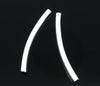 BD459 - 100 pcs. Silver Plated Noodle Tube Long Thin Smooth Curved Beads - 30mm x 2.5mm (1 1/8") - Made of Copper! High Quality! Hole Size: 2mm