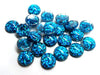 CA887 - 10 pcs Druzy Resin Embellishment Cabochons - 10mm - Glitter Style - Aqua Blue - Solid