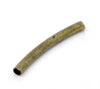 BD275 - 100 pcs. Antique Bronze Noodle Tube Long Thin Curved Beads - 20mm x 2mm (3/4" x 1/8") - Made of Copper! High Quality!