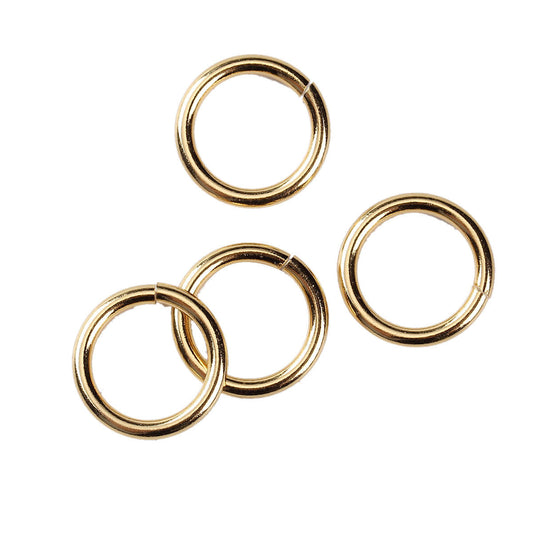 J263 - 50 pcs 304 Stainless Steel Gold Plated Open Jump Rings 15mm - 12 Gauge (2mm Thick) - THICK - HEAVY - Hypoallergenic! Tarnish Resistant!