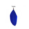 E332 - 10 pcs Blue Dangle Charms Pendants - Feather - Gold Plated Crimps - 85mm (3/4") - Great for Light Earrings or Dangles!
