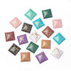 CA791 - 10 pcs Assortment of Resin Embellishment Cabochons Crackle - 12mm - Square - Dome