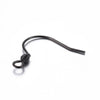 E528 - 20 pcs 304 Stainless Steel Earring Hooks with Spring - Gunmetal - 18mm x 18mm - Hypoallergenic! Tarnish Resistant! Hole size: 2mm