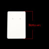 E454 - 30 pcs. White Cardboard Paper Jewelry Earrings Earring Rectangle Display Cards Tags Labels - 2 Holes- 90mm x 60mm (3.5" x 2.4")