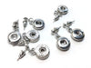 E772 - 2 pcs. 304 Stainless Steel Earring Dangle Posts - For 12mm Chunk Snap Buttons - Silver Tone