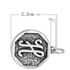 P102 - 4 pcs. Antique Silver LARGE Letter "H" Alphabet Letter Charm Pendant - 23mm x 20mm - Stamped Design