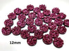 CA815 - 10 pcs Druzy Resin Embellishment Cabochons Berry Red Purple - 12mm