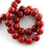 BD357 - 35 Beads - 12mm Red Turquoise Imitation Dyed Round Beads - 15.7 inch strand - Hole Size: 1.5mm