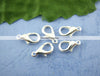 CL092 - 100 pcs. Silver Plated Lobster Clasps - 12mm X 6mm - Claw Clasps